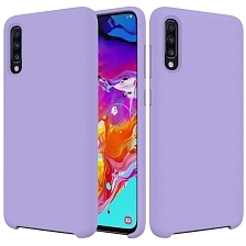 Чехол накладка Silicon Cover для SAMSUNG Galaxy A50 (SM-A505), A30s (SM-A307), A50s (SM-A507), силикон, бархат, цвет сиреневый