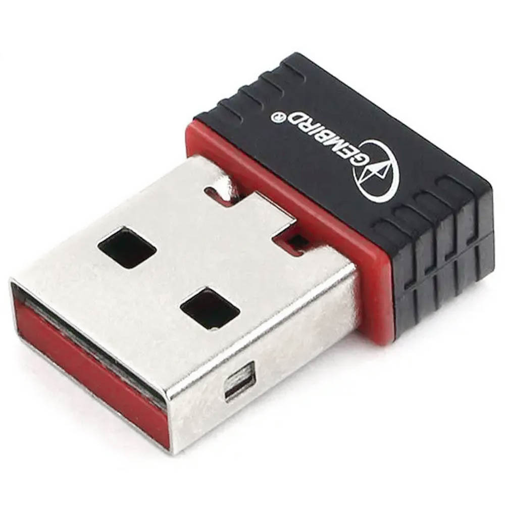 Wi-Fi адаптер Gembird WNP-UA-007, Wi-Fi 4, 2.4 ГГц, 150 Мбит/с, цвет черный