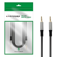 Кабель AUX Live Power H227, Jack 3.5 мм (M) 4 pin на Jack 3.5 мм (M) 4 pin, 1.8 м, цвет черный