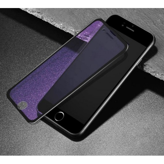 Защитное стекло Soft 3D для APPLE iPhone 7/8 (4.7") Anti-Blue олеофобное покрытие Baseus цвет Чёрный.
