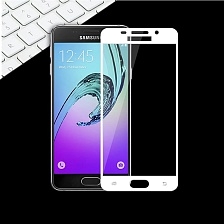 Стекло защитное "2D" для SAMSUNG A3 (2016) в техпаке, цвет белый
