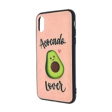 Чехол накладка для APPLE iPhone X, iPhone XS, силикон, стекло, рисунок AVOCADO LOVER.