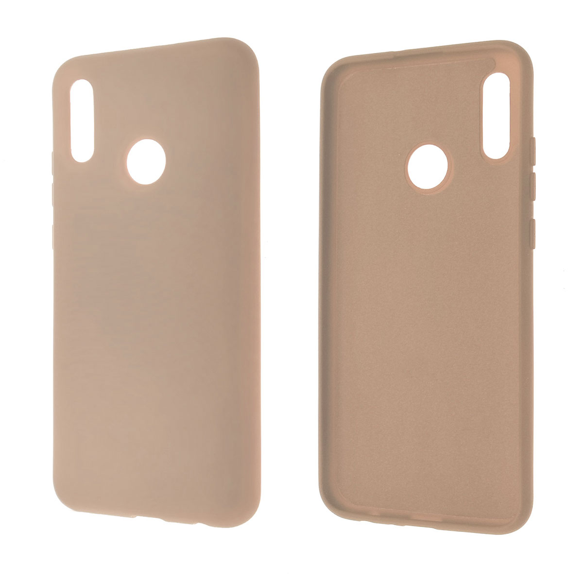 Чехол накладка Silicon Cover для HUAWEI P Smart 2019 (POT-LX1), Honor 10 Lite (HRY-LX1), силикон, бархат, цвет розовый песок