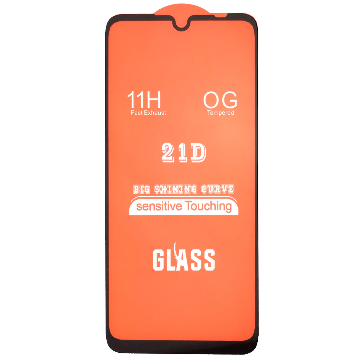 Защитное стекло 21D для XIAOMI Redmi Note 7, цвет окантовки черный
