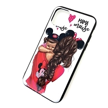 Чехол накладка для APPLE iPhone 11 2019, силикон, рисунок MAMA mouse BABY mouse.
