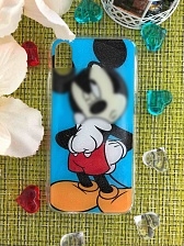 Чехол накладка для APPLE iPhone X, XS, силикон, рисунок мышонок