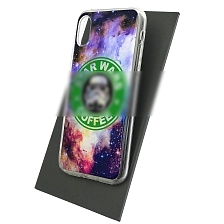 Чехол накладка для APPLE iPhone X, iPhone XS, силикон, глянцевый, рисунок Star Wars Coffee