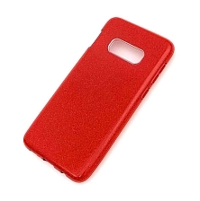 Чехол накладка Shine для SAMSUNG Galaxy S10e (SM-G970), силикон, блестки, цвет красный