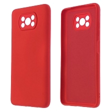 Чехол накладка NANO для XIAOMI POCO X3, POCO X3 Pro, силикон, бархат, цвет красный Чехол накладка NANO для XIAOMI POCO X3, POCO X3 Pro, силикон, бархат, цвет красный