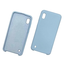 Чехол накладка Silicon Cover для Samsung A10 2019 (SM-A105), силикон, бархат, цвет голубой. Чехол накладка Silicon Cover для Samsung A10 2019 (SM-A105), силикон, бархат, цвет голубой.