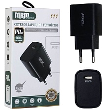 СЗУ (Сетевое зарядное устройство) MRM XQ60, 20W, USB Type C, цвет черный