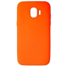 Чехол накладка Fashion для SAMSUNG Galaxy J2 Pro (SM-J250), силикон, цвет ярко оранжевый