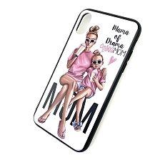 Чехол накладка для APPLE iPhone X, XS, силикон, рисунок Mama of Drama girlMOM.