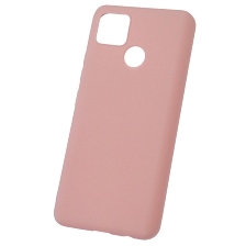 Чехол накладка Soft Touch для Realme C25, C25S, силикон, матовый, цвет песочно розовый