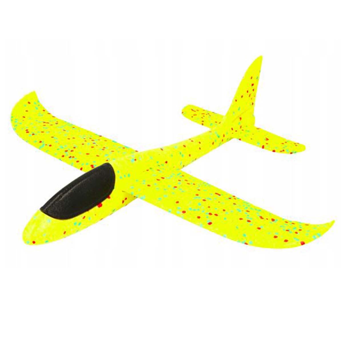 Метательный самолет из пенопласта, 45 см, цвет желтый