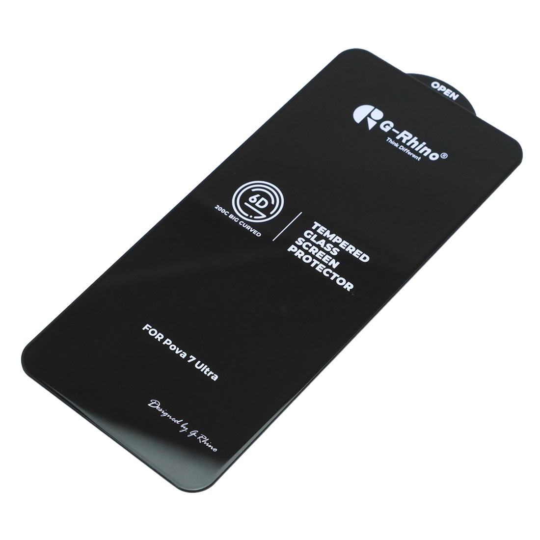 Защитное стекло 6D G-Rhino 200C для TECNO POVA 7 ULTRA, POVA 7 Pro 5G, цвет окантовки черный (Тип 2)