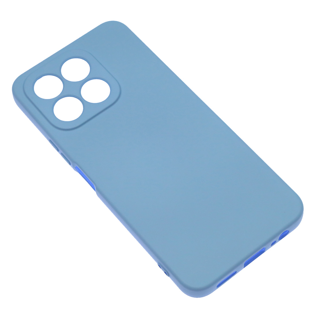 Чехол накладка NANO для Honor X6b 4G, защита камеры, силикон, бархат, цвет васильковый