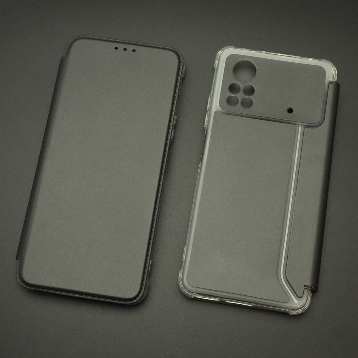 Чехол книжка для XIAOMI POCO X4 Pro 5G, экокожа, визитница, цвет черный Чехол книжка для XIAOMI POCO X4 Pro 5G, экокожа, визитница, цвет черный
