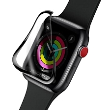 Защитная пленка, стекло PMMA WF для APPLE Watch 41 мм, нано-полимер, цвет окантовки черный Защитная пленка, стекло PMMA WF для APPLE Watch 41 мм, нано-полимер, цвет окантовки черный