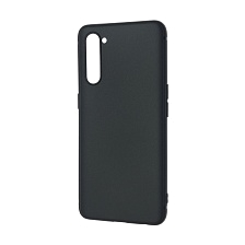 Чехол накладка для OPPO Reno 3, силикон, матовый, цвет черный.