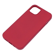 Чехол накладка NANO для APPLE iPhone 13 (6.1"), силикон, бархат, цвет вишневый