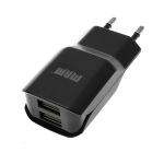 СЗУ (сетевое зарядное устройство) MRM MR24, 2 USB порта, 5V, 2.4A MAX, цвет черный