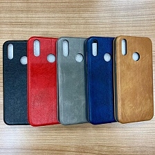 Чехол-книжка для HUAWEI Honor 8С (2018) искусственная кожа, силикон, на магните, цвет серый NEW.