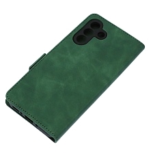 Чехол книжка NICE для SAMSUNG Galaxy A26, Galaxy A17, защита камеры, экокожа, силикон, цвет темно зеленый
