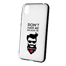 Чехол накладка для HUAWEI Honor 8S (KSA-LX9), Y5 2019 (AMN-LX9), силикон, рисунок DON'T HATE MI BECAUSE I'M.