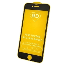 Защитное стекло 9D для APPLE iPhone 6, iPhone 6G, iPhone 6S, цвет окантовки черный