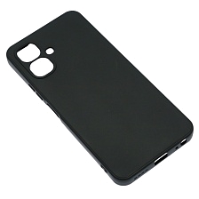 Чехол накладка для TECNO SPARK GO 2, защита камеры, силикон, цвет черный