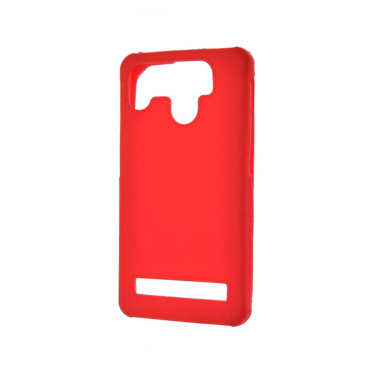 Чехол накладка универсальная 4.0 дюймов, силикон, экокожа, цвет красный.