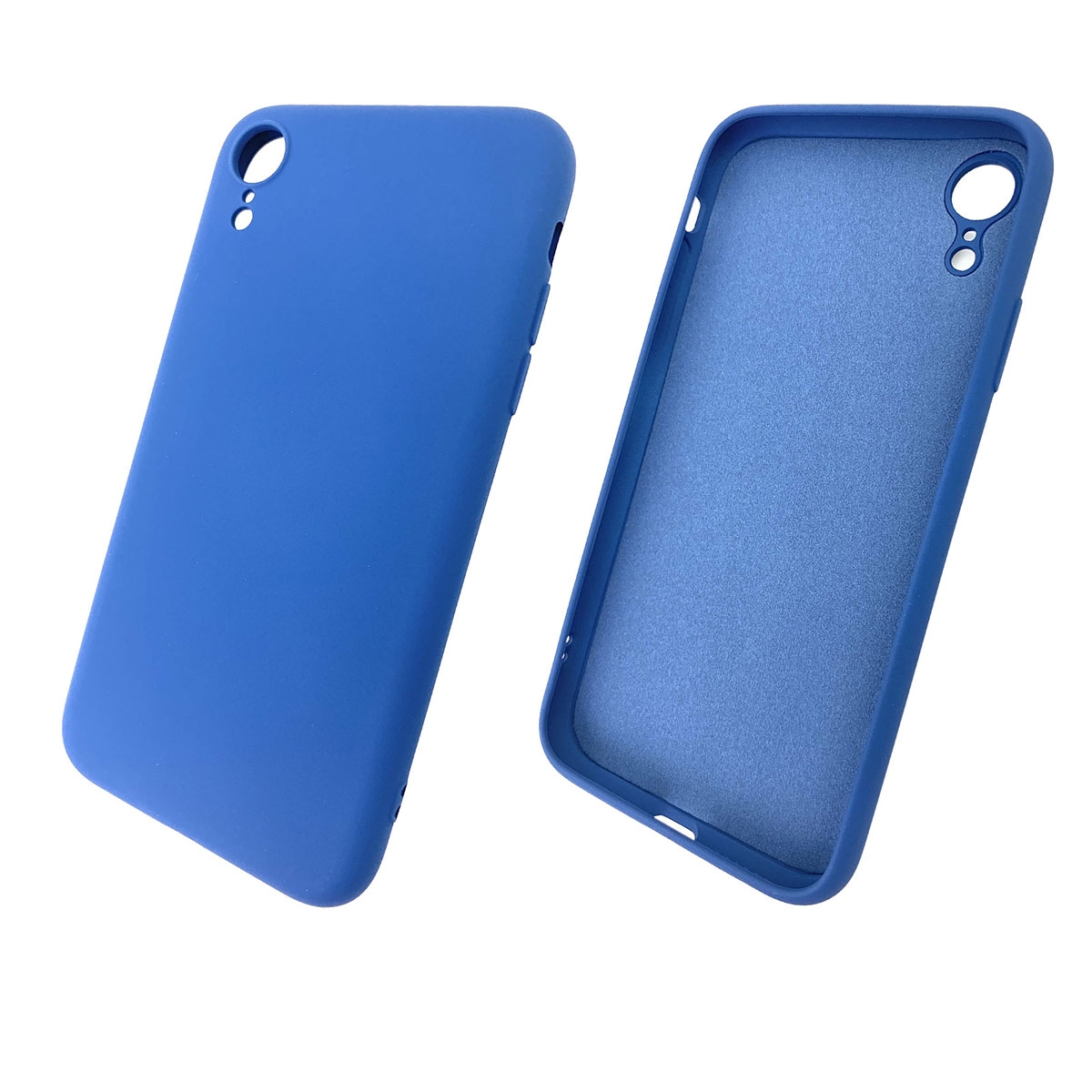 Чехол накладка для APPLE iPhone XR, силикон, цвет темно синий.