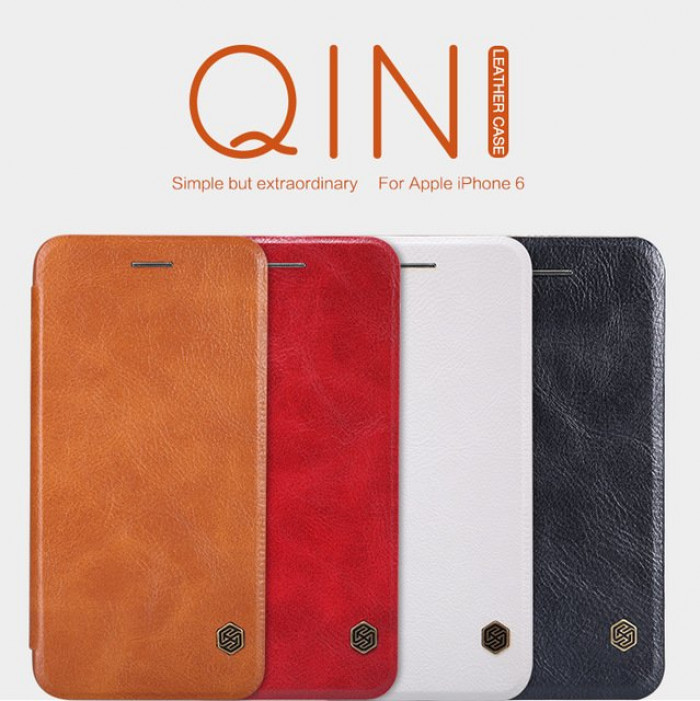 QIN чехол-книга Nillkin Apple для iPhone 6/6S /кожа/отдел под пластик. карту/красный.