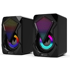 Акустическая система 2.0 Kisonli L-9090, RGB подсветка, цвет черный