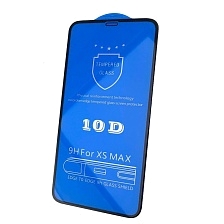 Защитное стекло 10D для APPLE iPhone XS Max (6.5"), цвет окантовки черный