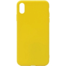 Чехол накладка для APPLE iPhone XS MAX, силикон, цвет желтый.