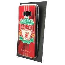 Чехол накладка для SAMSUNG Galaxy S8 Plus (SM-G955), силикон, глянцевый, рисунок FC Liverpool
