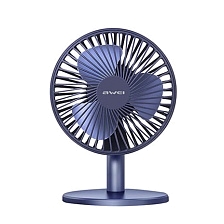 Вентилятор настольный AWEI F21 STORM FAN, 2000 mAh, цвет синий