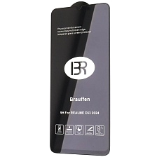 Защитное стекло 9H BRAUFFEN для Realme C61, Realme C63, цвет окантовки черный
