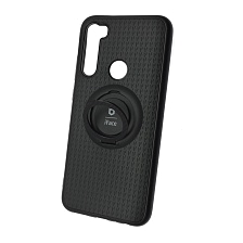 Чехол накладка iFace для XIAOMI Redmi Note 8, силикон, кольцо держатель, цвет черный.