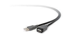 Удлинитель USB 2.0 AM-AF, длина 5.0 метров, цвет черный