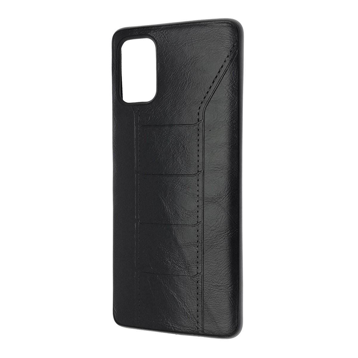 Чехол накладка R3 для SAMSUNG Galaxy A71 (SM-A715), силикон, под кожу, цвет черный