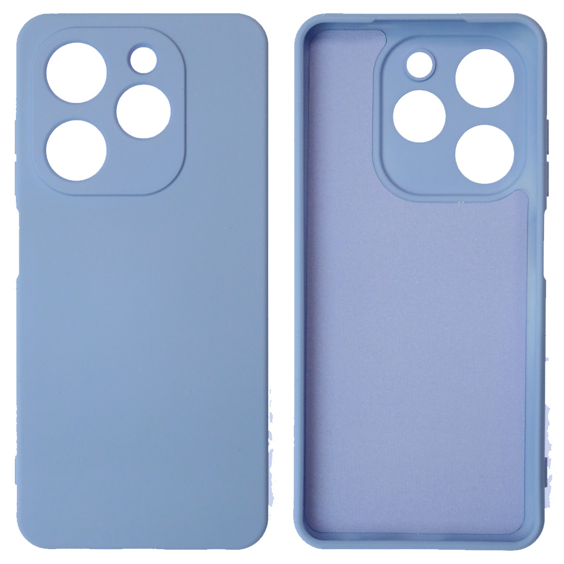 Чехол накладка NANO для TECNO Spark 20, TECNO Spark 20C, силикон, бархат, цвет васильковый