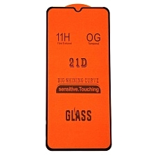 Защитное стекло 21D для OPPO A15S, цвет окантовки черный