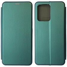 Чехол книжка STYLISH для Honor X7a, Honor X7a Plus, экокожа, визитница, цвет темно зеленый