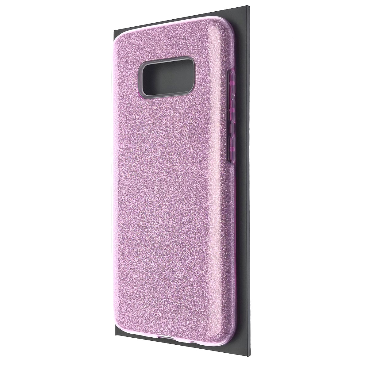 Чехол накладка для SAMSUNG Galaxy S8 (SM-G950), силикон, блестки, цвет сиреневый