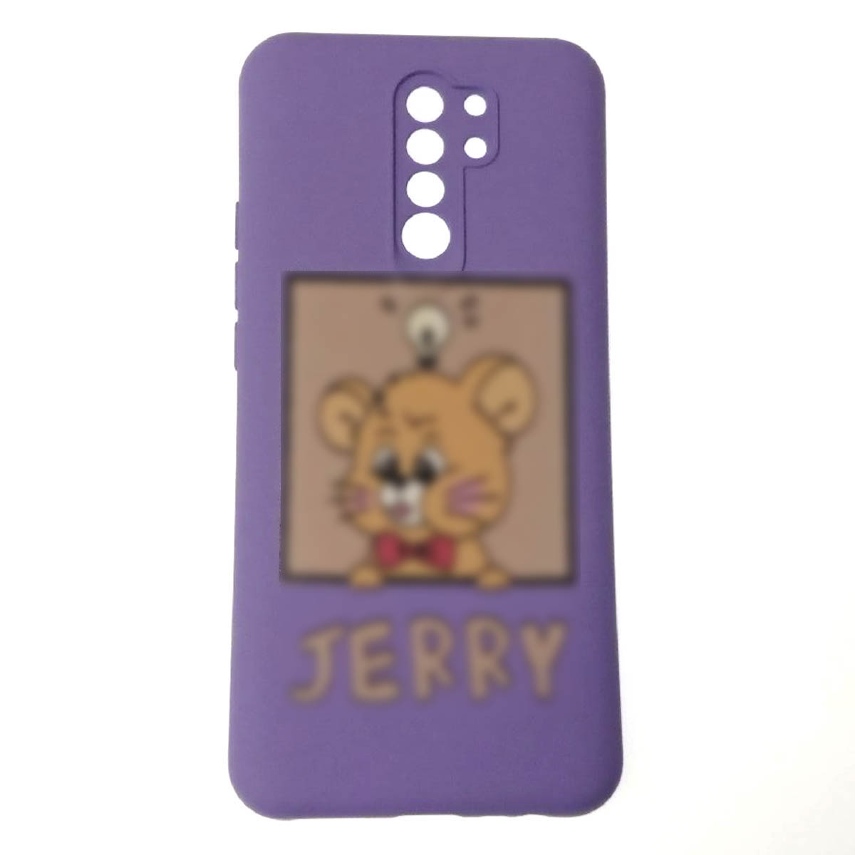Чехол накладка для XIAOMI Redmi 9, защита камеры, силикон, бархат, рисунок Джерри
