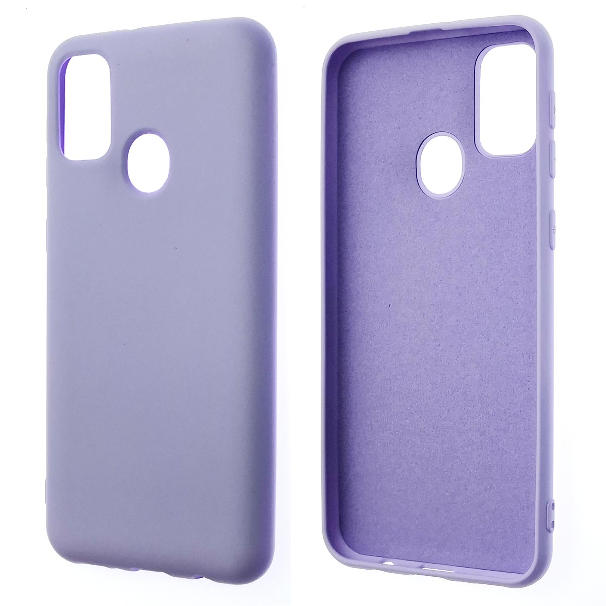 Чехол накладка NANO для SAMSUNG Galaxy M30s (SM-M307F), M21 (SM-M215), силикон, бархат, цвет сиреневый