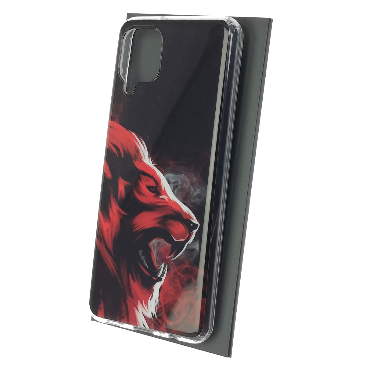 Чехол накладка для SAMSUNG Galaxy M12 (SM-M127F), силикон, рисунок красный лев